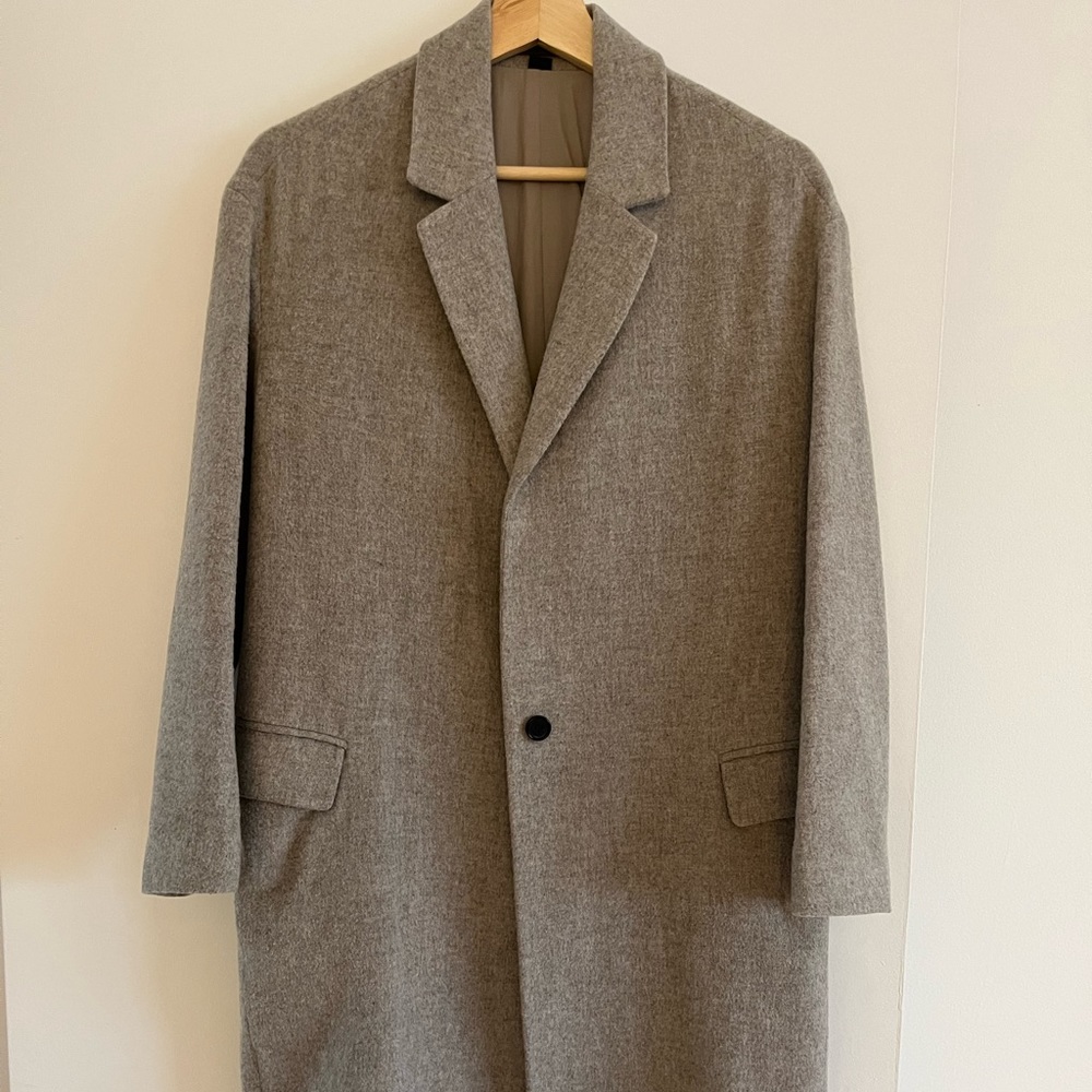 All Saints beige wool coat
